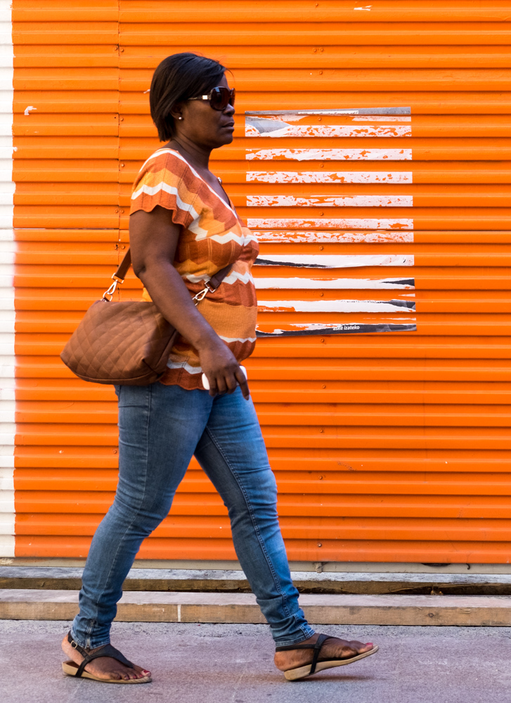 The lady in orange