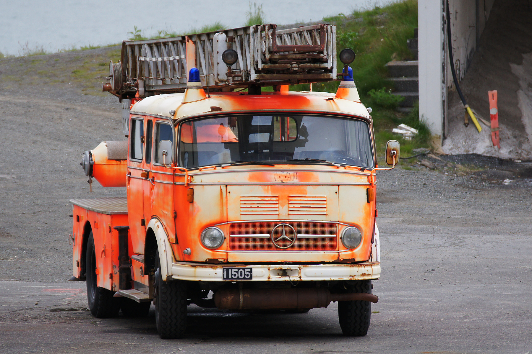 Feuerwehrauto in Brákarey