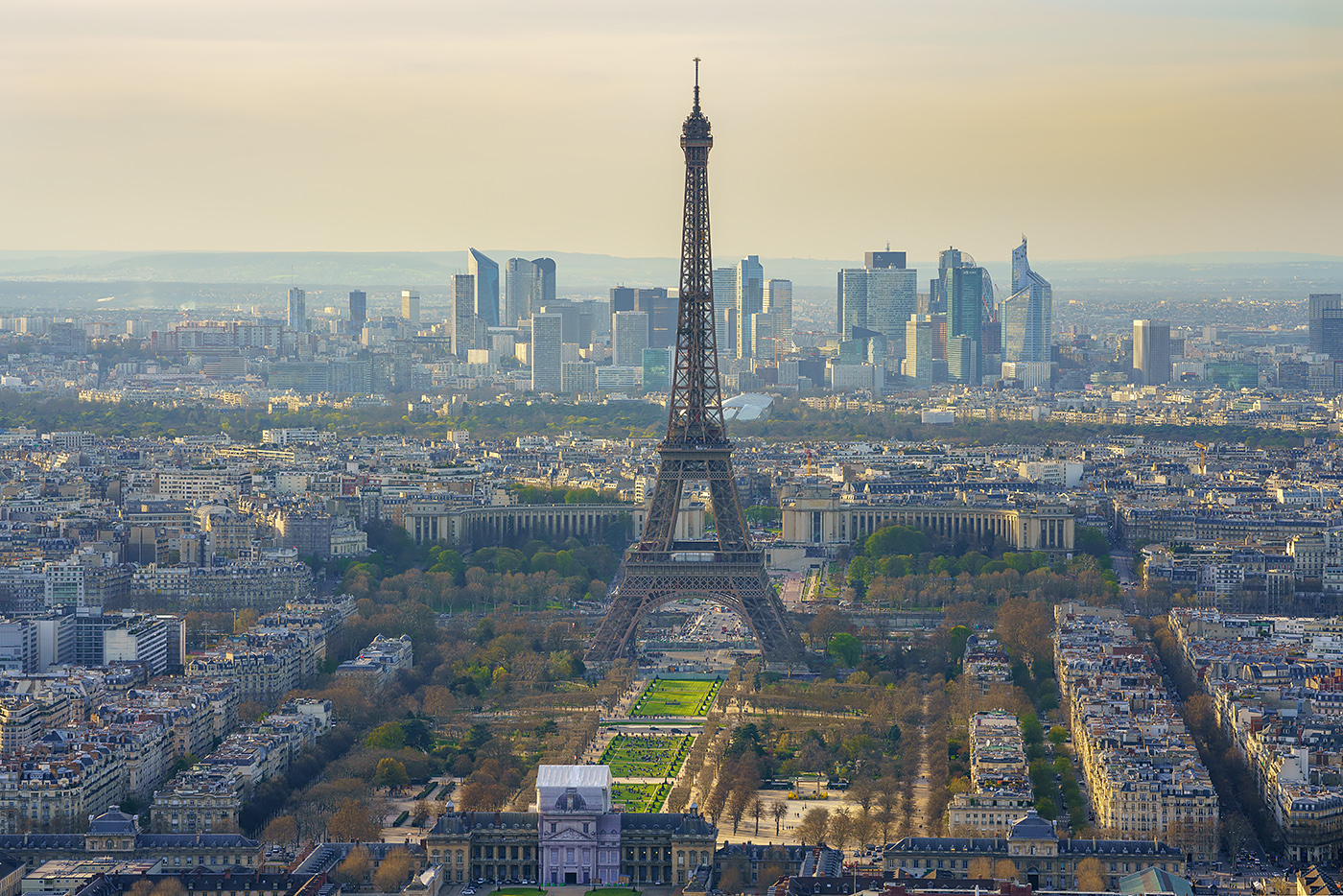 Paris aus der Abendluft