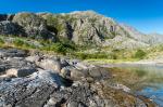 Strand und Berg