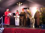 Weihnachtsmann-Band mit Techniker