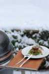 Spinatgefüllte Gänsebrust mit WokSalatgemüse