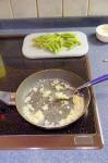 Grillquickie: marinierte Koteletts mit Spargelbechamel....