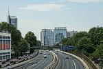 A40 mit Skyline von Essen