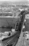 Blick vom Kölner Dom 1958 auf Hohenzollernbrücke