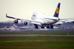 Boeing 747-400 kurz vor dem Touch Down