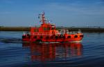 Lotsenboot im Abendlicht