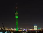 Olympiaturm und Stadion - Gruen