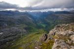 Von der Dalsnibba auf den Geirangerfjord gucken