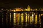 Rheinbrücke in Konstanz bei Nacht