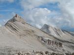 Dolomiten, Kreuzkofel,Zehnersp. 3.026m,(re) Neunersp. 2.968m