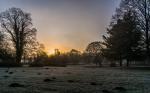 Schlossgarten im Sonnenaufgang