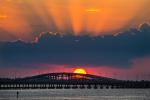 Sonnenuntergang mit Brücke 2a