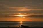 Sonnenuntergang auf Norderney höhe der Milchbar