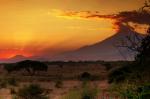 Sonnenuntergang am Mount Meru