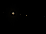 Jupiter mit Monden montiert