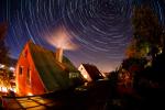 Startrail im Garten