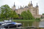 Schweriner Schloss vom Bushalt Werderstraße