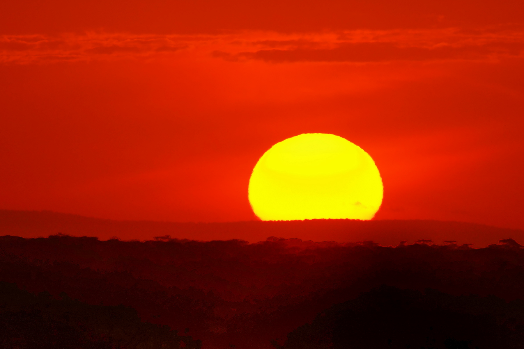 Sonnenuntergang in der Serengeti