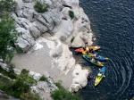 Boote auf der Ardèche