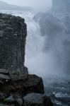 Dettifoss mit Schneefall