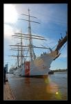 USCGC Eagle beim Festmachen