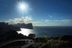 Cap de Formentor von unterhalb des Far de Formentor