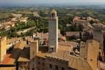 San Gimignano -  Blick vom Torre Grossa auf Torre Chigi, Torre Rognosa, Torre del Diavolo
