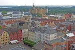 Stadt Schwerin Domblick auf Schloss