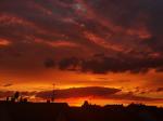 sunset aus Dachfenster