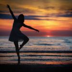 Dancing on the beach