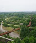 rote Schlange durch die Landschaft