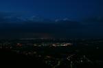 Blick vom Hambacher Schloss bei Nacht