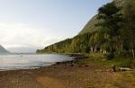 Fischerhütten am Fjord