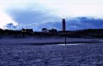 Leuchtturm auf Texel zur "blauen Stunde"
