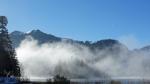 Spitzingsee mit Nebelfetzen