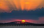 Sonnenuntergang hinter Brücke 3a