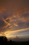 Gewitterwolken im Abendrot