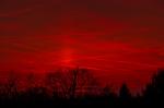 Sonnenuntergang mit Lichtsäule