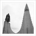 Hallgrímskirkja und Statue von Leif Eriksson