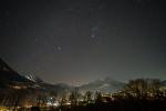 Winterlicher Nachthimmel über Berchtesgaden