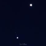 Venus und Jupiter mit seinen Monden