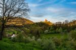 Burg Berwartstein im Abendlicht